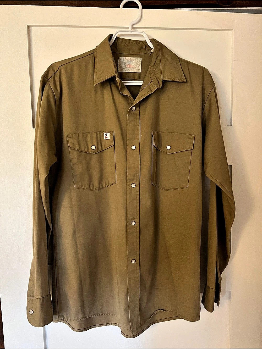 Big Bill Premium Long-Sleeve Snap Front Work Shirt Brown